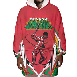 Guyana Cricket Amazon Warriors Custom Wearable Blanket Hoodie Go Champion - African Pride