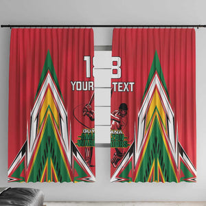Guyana Cricket Amazon Warriors Custom Window Curtain Go Champion - African Pride