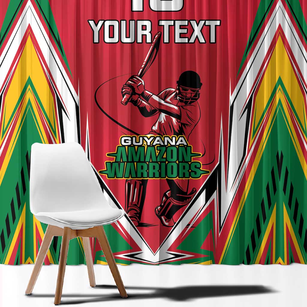 Guyana Cricket Amazon Warriors Custom Window Curtain Go Champion - African Pride