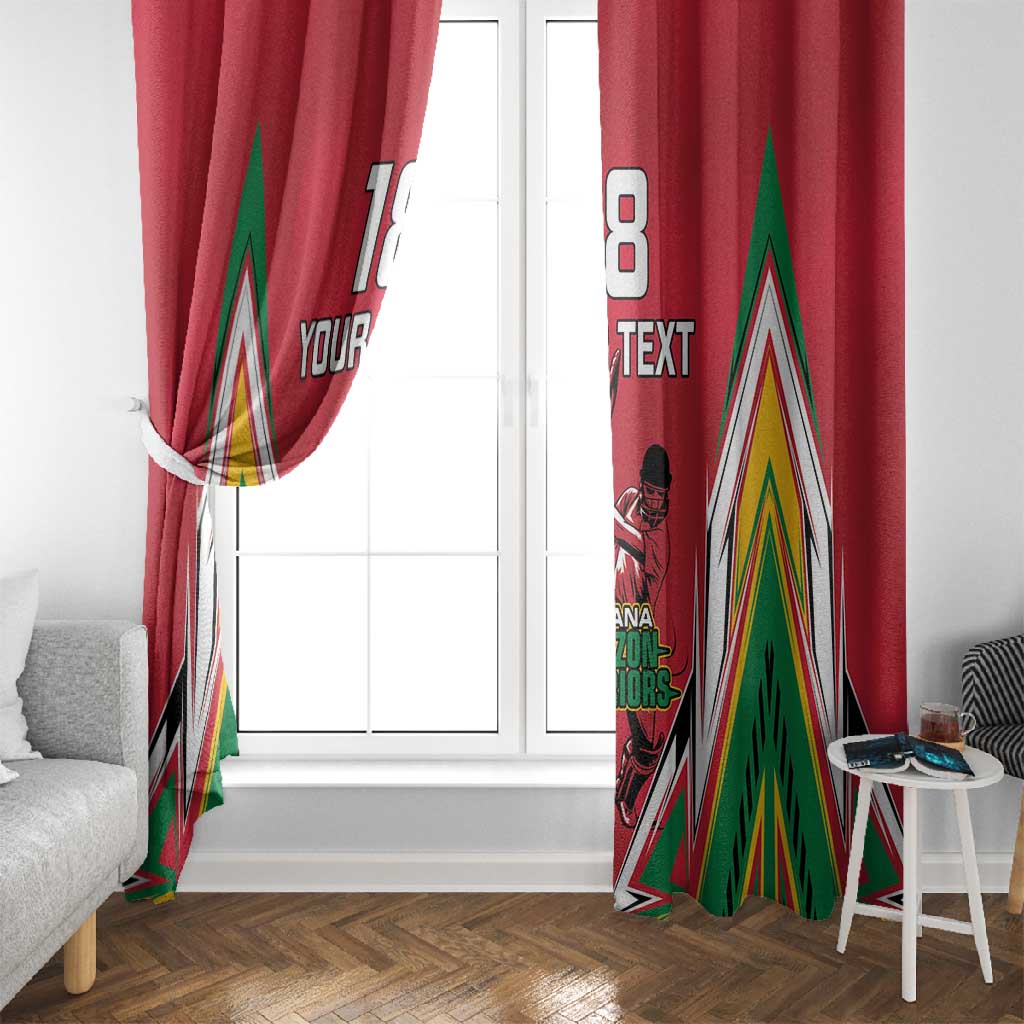 Guyana Cricket Amazon Warriors Custom Window Curtain Go Champion - African Pride
