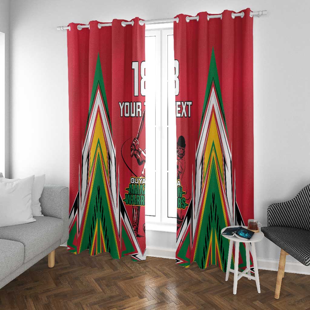 Guyana Cricket Amazon Warriors Custom Window Curtain Go Champion - African Pride