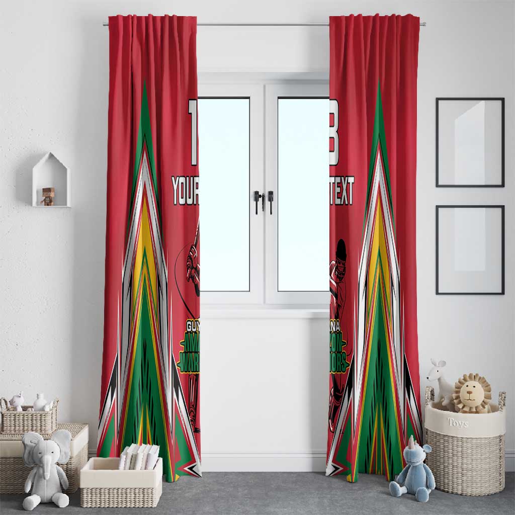 Guyana Cricket Amazon Warriors Custom Window Curtain Go Champion - African Pride