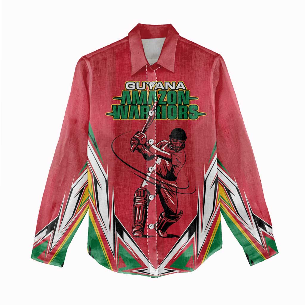Guyana Cricket Amazon Warriors Custom Women Casual Shirt Go Champion - African Pride