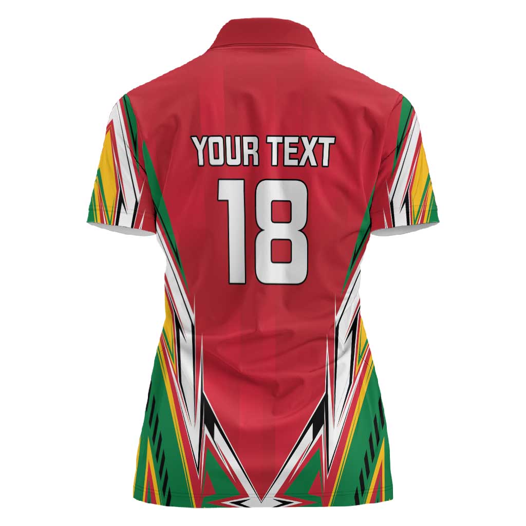 Guyana Cricket Amazon Warriors Custom Women Polo Shirt Go Champion - African Pride
