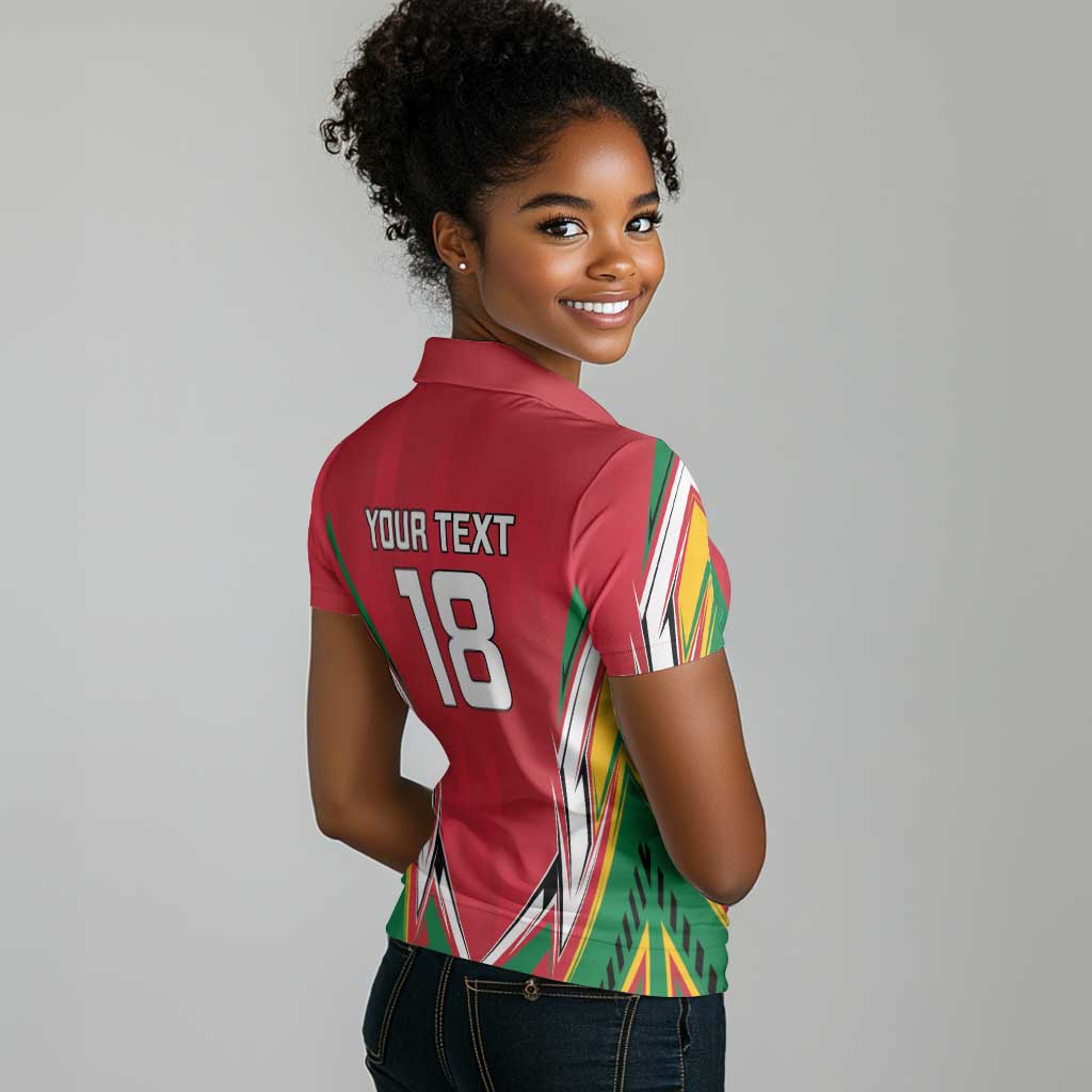 Guyana Cricket Amazon Warriors Custom Women Polo Shirt Go Champion - African Pride
