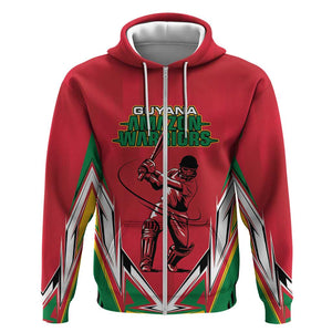 Guyana Cricket Amazon Warriors Custom Zip Hoodie Go Champion - African Pride