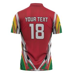 Guyana Cricket Amazon Warriors Custom Zipper Polo Shirt Go Champion