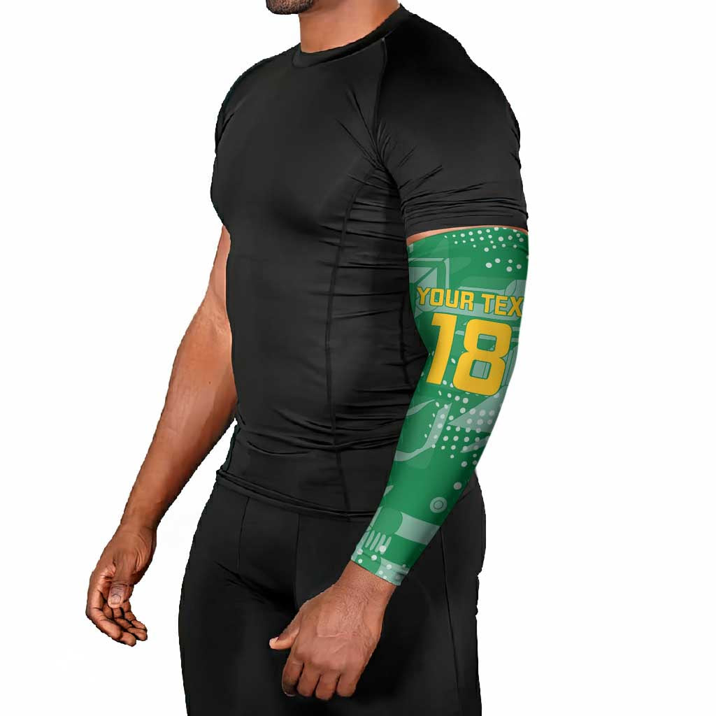 One Team One Game Guyana Football Custom Arm Sleeves Pride Of Guyana Green Version