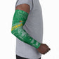 One Team One Game Guyana Football Custom Arm Sleeves Pride Of Guyana Green Version
