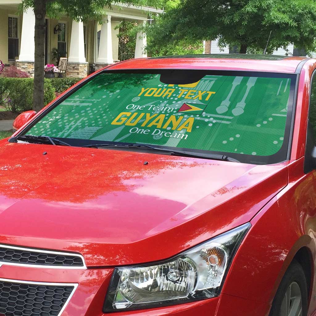 One Team One Game Guyana Football Custom Auto Sun Shade Pride Of Guyana Green Version