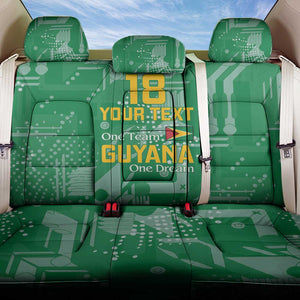 One Team One Game Guyana Football Custom Back Car Seat Cover Pride Of Guyana Green Version - African Pride