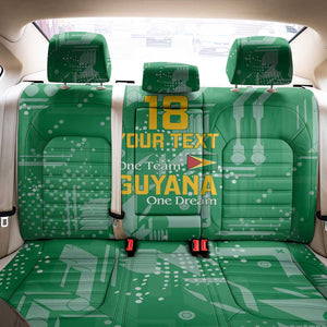 One Team One Game Guyana Football Custom Back Car Seat Cover Pride Of Guyana Green Version - African Pride