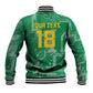 One Team One Game Guyana Football Custom Baseball Jacket Pride Of Guyana Green Version - African Pride