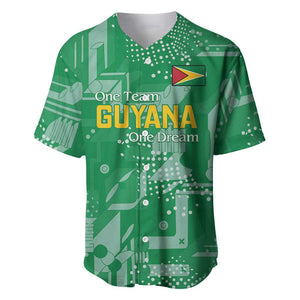 One Team One Game Guyana Football Custom Baseball Jersey Pride Of Guyana Green Version - African Pride