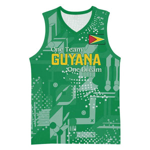 One Team One Game Guyana Football Custom Basketball Jersey Pride Of Guyana Green Version - African Pride
