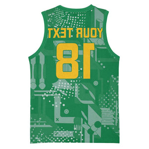 One Team One Game Guyana Football Custom Basketball Jersey Pride Of Guyana Green Version - African Pride