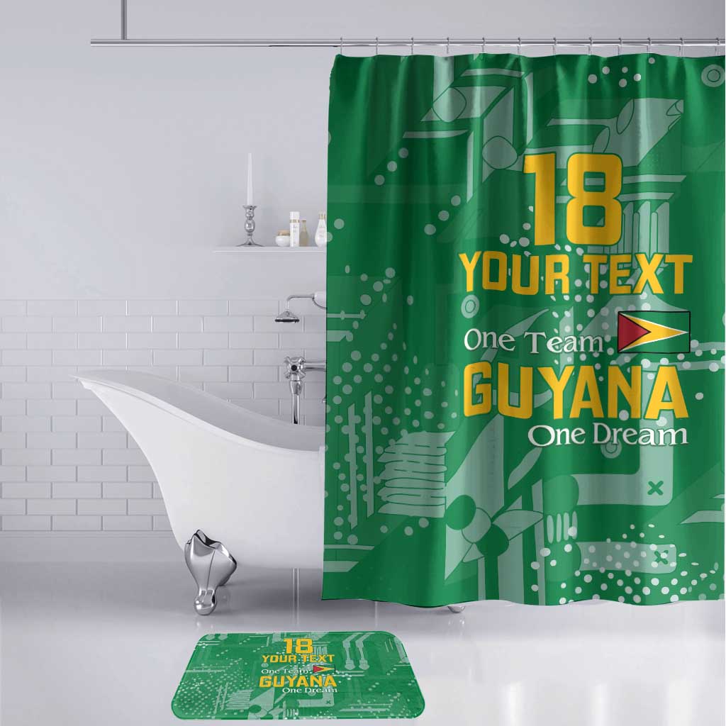 One Team One Game Guyana Football Custom Bathroom Set Pride Of Guyana Green Version
