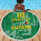 One Team One Game Guyana Football Custom Beach Blanket Pride Of Guyana Green Version - African Pride