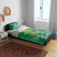 One Team One Game Guyana Football Custom Bedding Set Pride Of Guyana Green Version - African Pride
