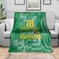 One Team One Game Guyana Football Custom Blanket Pride Of Guyana Green Version - African Pride
