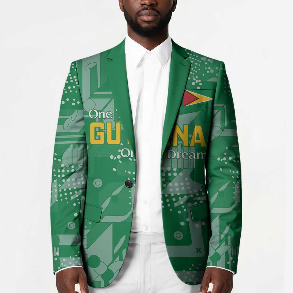 One Team One Game Guyana Football Custom Blazer Pride Of Guyana Green Version