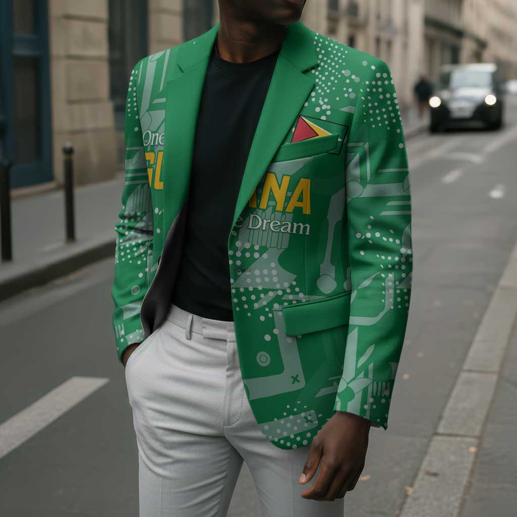 One Team One Game Guyana Football Custom Blazer Pride Of Guyana Green Version