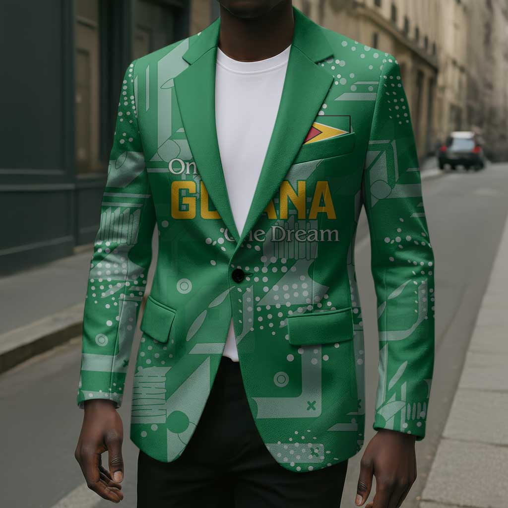 One Team One Game Guyana Football Custom Blazer Pride Of Guyana Green Version