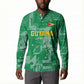 One Team One Game Guyana Football Custom Button Sweatshirt Pride Of Guyana Green Version