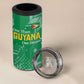 One Team One Game Guyana Football Custom 4 in 1 Can Cooler Tumbler Pride Of Guyana Green Version - African Pride