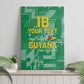 One Team One Game Guyana Football Custom Canvas Wall Art Pride Of Guyana Green Version - African Pride