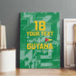 One Team One Game Guyana Football Custom Canvas Wall Art Pride Of Guyana Green Version - African Pride
