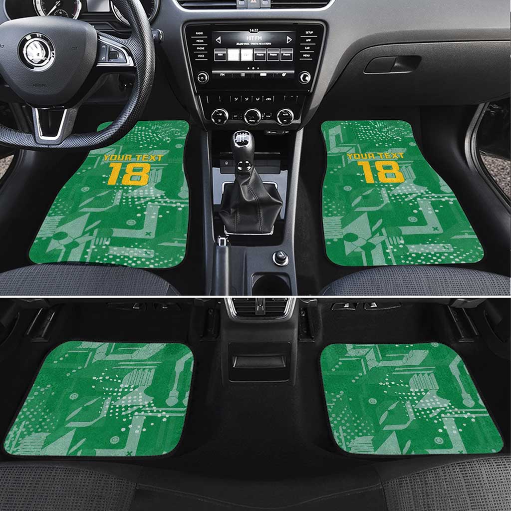 One Team One Game Guyana Football Custom Car Mats Pride Of Guyana Green Version - African Pride