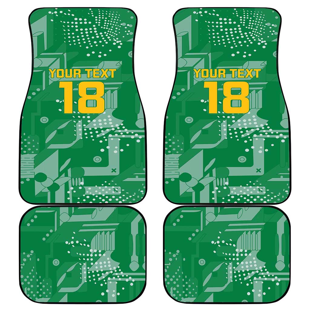 One Team One Game Guyana Football Custom Car Mats Pride Of Guyana Green Version - African Pride