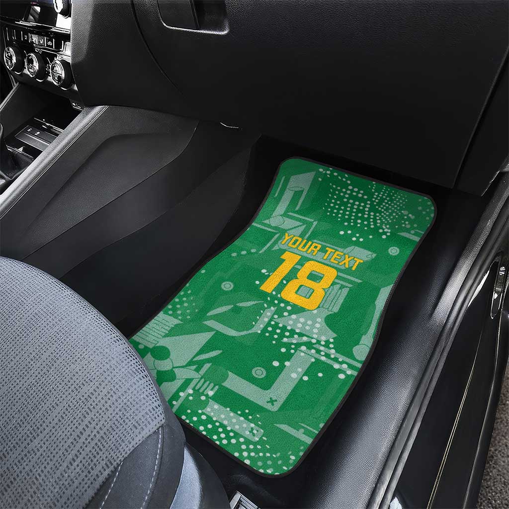 One Team One Game Guyana Football Custom Car Mats Pride Of Guyana Green Version - African Pride