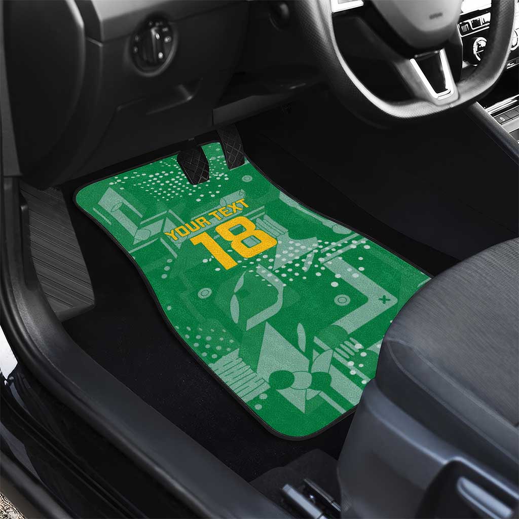 One Team One Game Guyana Football Custom Car Mats Pride Of Guyana Green Version - African Pride