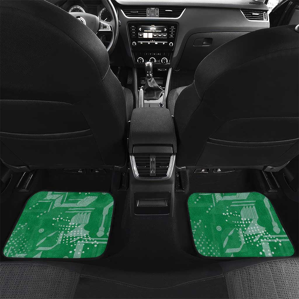 One Team One Game Guyana Football Custom Car Mats Pride Of Guyana Green Version - African Pride