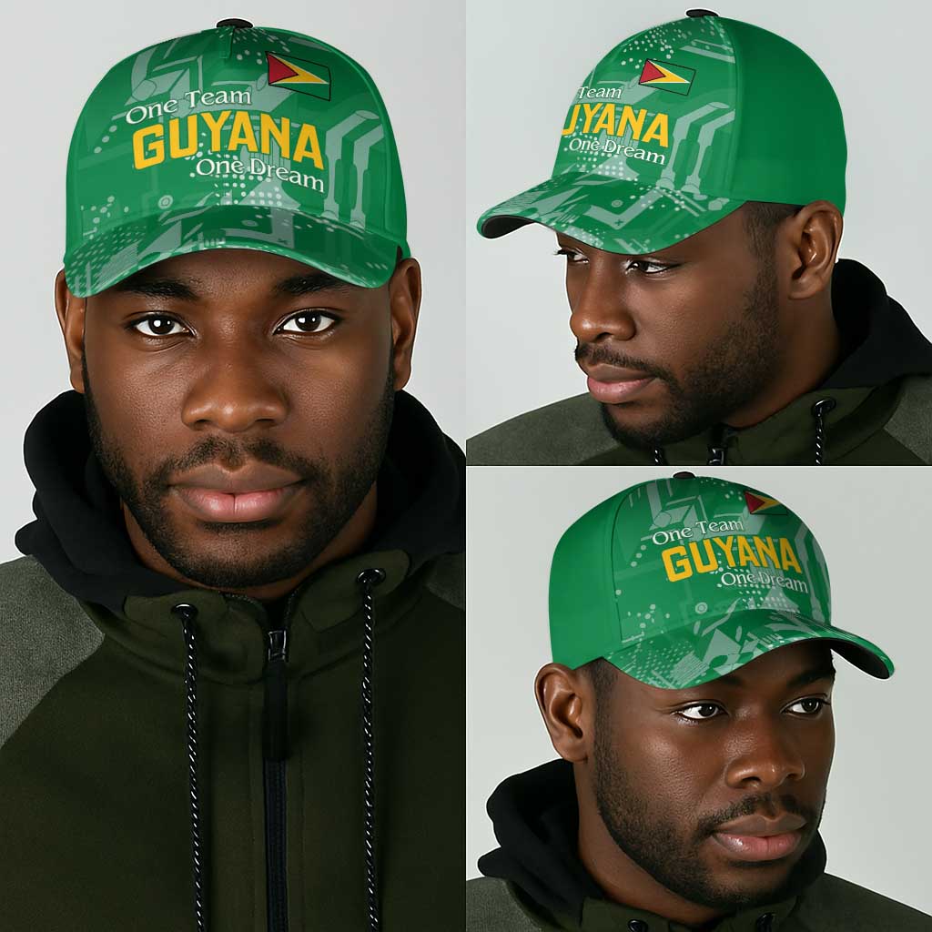 One Team One Game Guyana Classic Cap Pride Of Guyana Green Version - African Pride