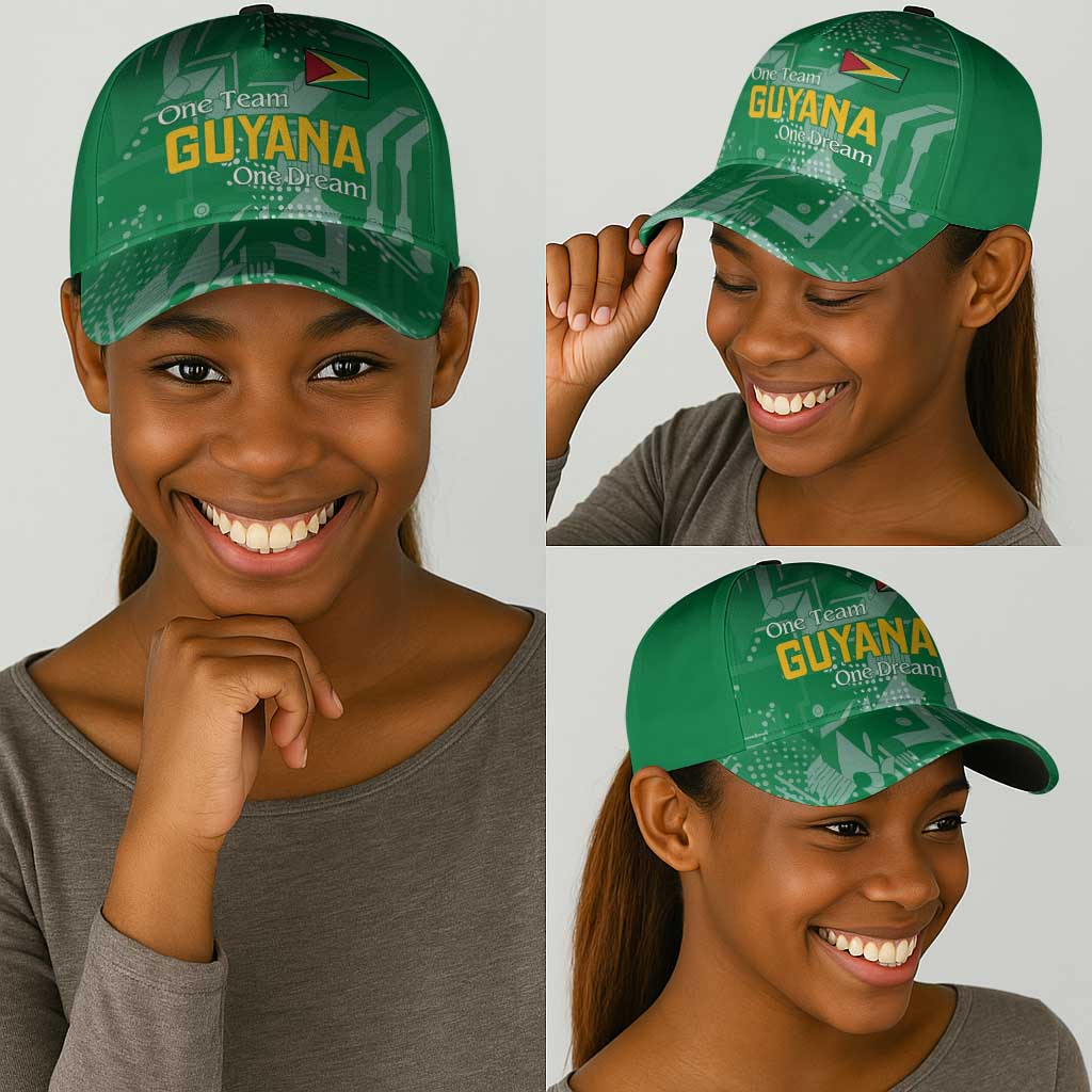 One Team One Game Guyana Classic Cap Pride Of Guyana Green Version - African Pride