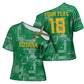One Team One Game Guyana Football Custom Cross Shoulder Shirt Pride Of Guyana Green Version