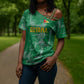 One Team One Game Guyana Football Custom Cross Shoulder Shirt Pride Of Guyana Green Version