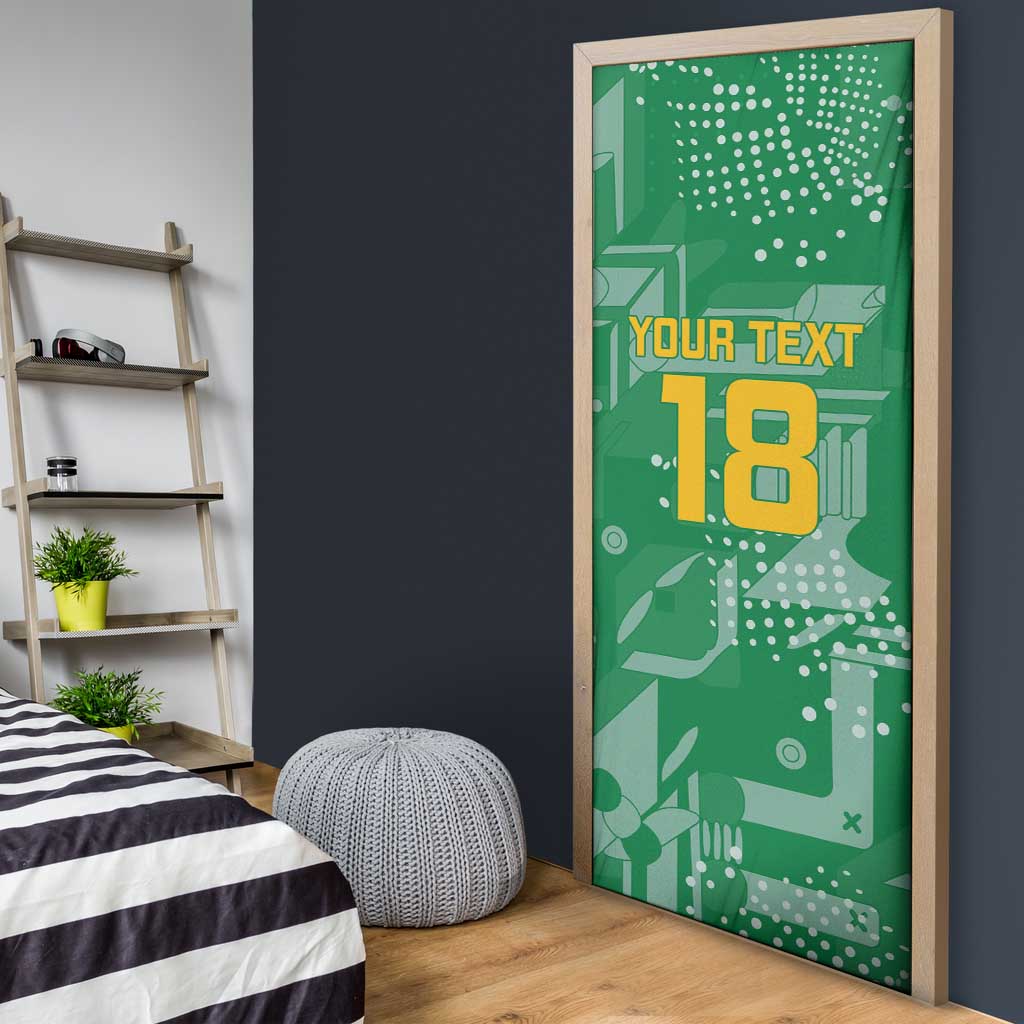 One Team One Game Guyana Football Custom Door Cover Pride Of Guyana Green Version