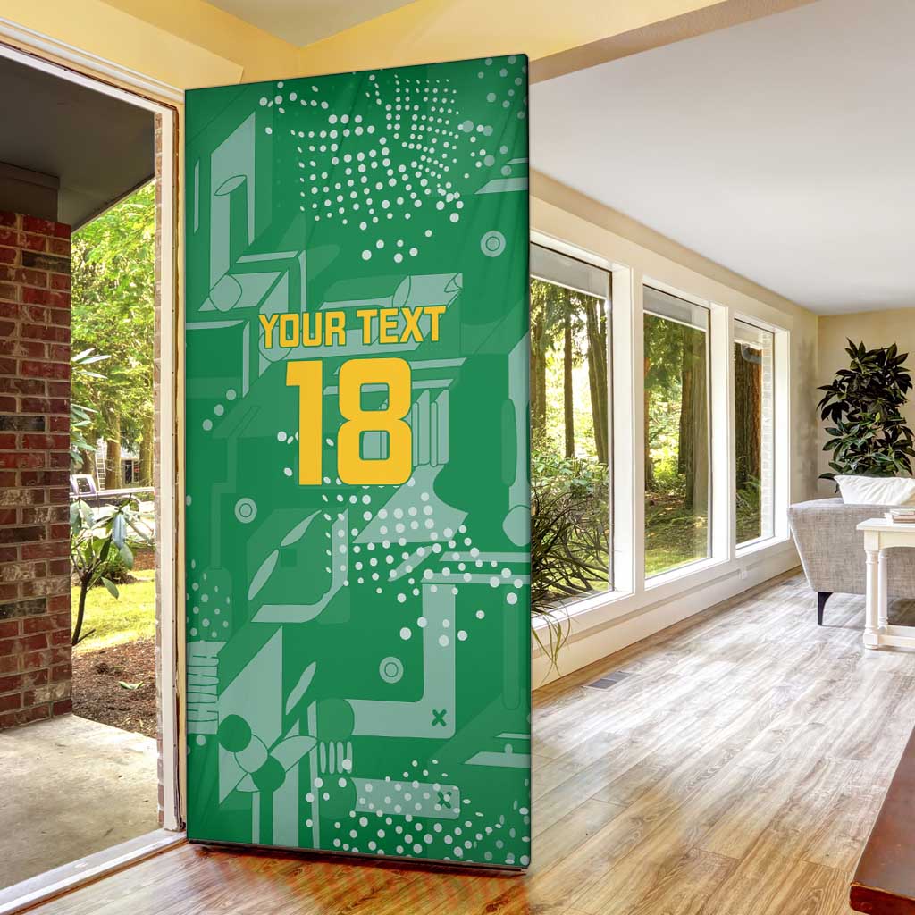 One Team One Game Guyana Football Custom Door Cover Pride Of Guyana Green Version