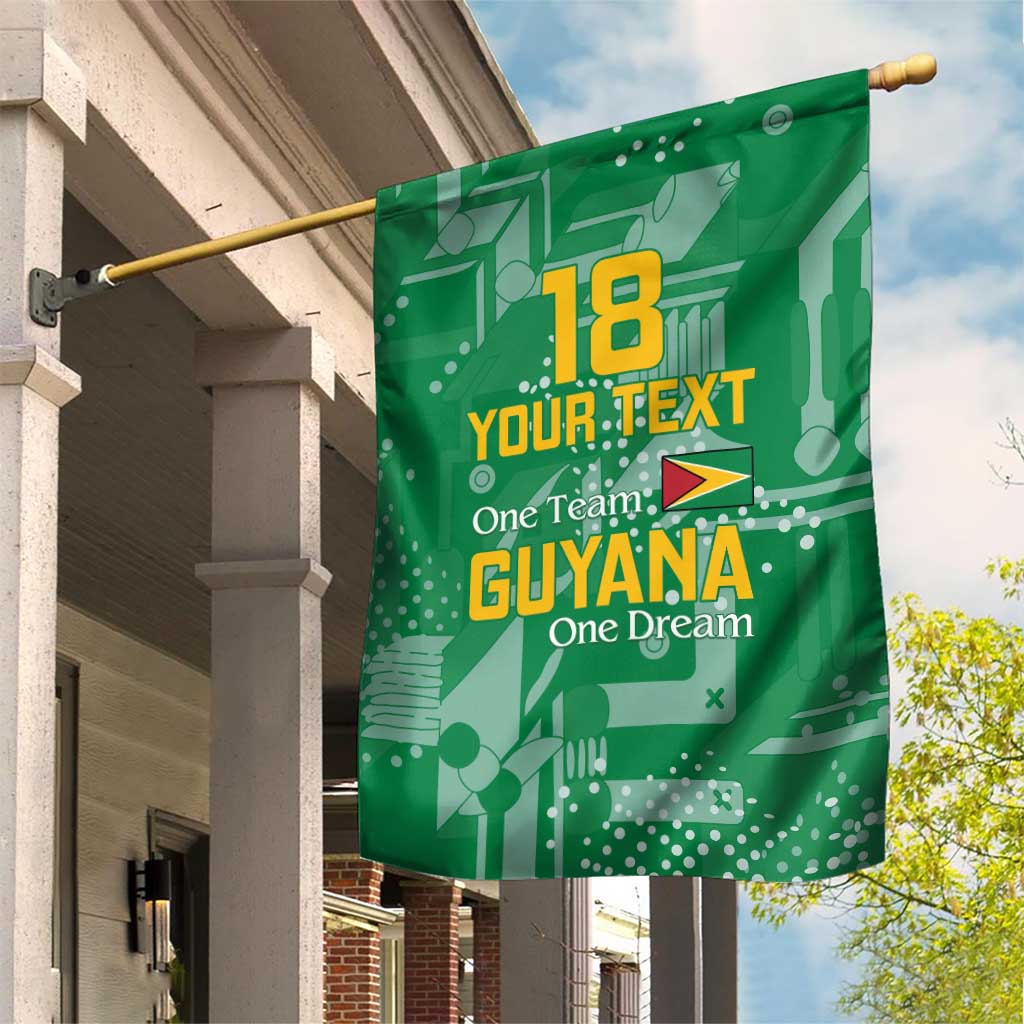 One Team One Game Guyana Football Custom Garden Flag Pride Of Guyana Green Version - African Pride