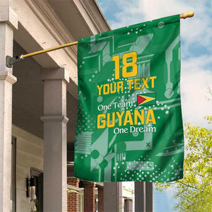 One Team One Game Guyana Football Custom Garden Flag Pride Of Guyana Green Version - African Pride