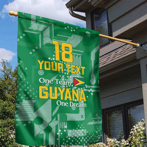 One Team One Game Guyana Football Custom Garden Flag Pride Of Guyana Green Version - African Pride