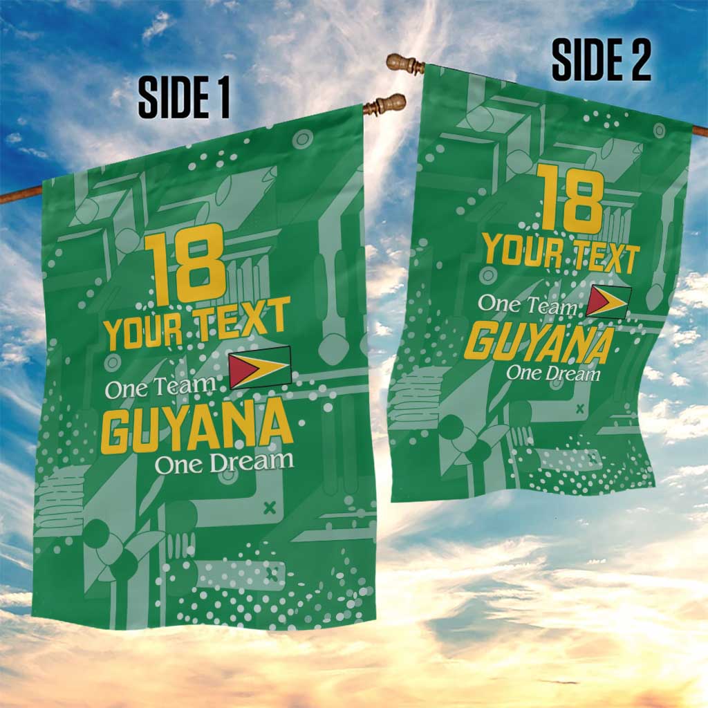 One Team One Game Guyana Football Custom Garden Flag Pride Of Guyana Green Version - African Pride