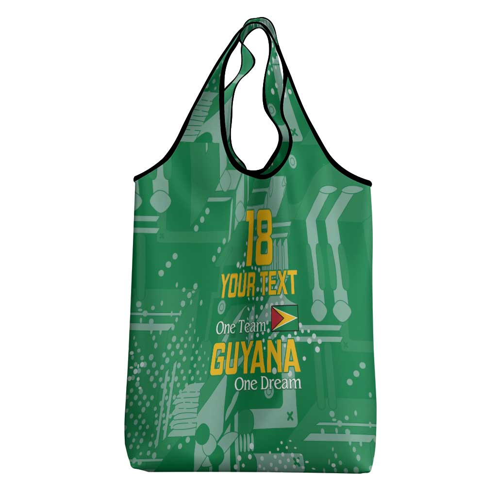 One Team One Game Guyana Football Custom Grocery Bag Pride Of Guyana Green Version - African Pride
