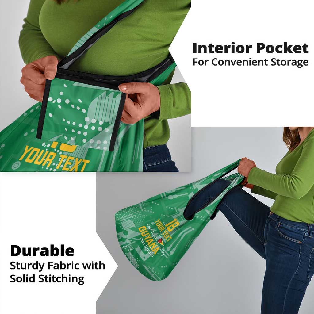 One Team One Game Guyana Football Custom Grocery Bag Pride Of Guyana Green Version - African Pride