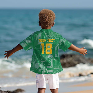 One Team One Game Guyana Football Custom Kid Hawaiian Shirt Pride Of Guyana Green Version - African Pride