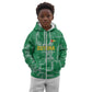 One Team One Game Guyana Football Custom Kid Hoodie Pride Of Guyana Green Version - African Pride